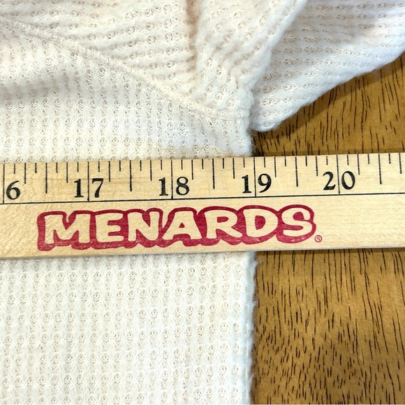 SO Cream Knit Hoodie Sweater M - Picture 7 of 8